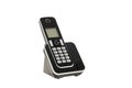 Modern cordless landline dect phone with charging station isolated on white with clipping path