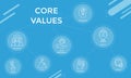 Modern Core values icon set for web Royalty Free Stock Photo