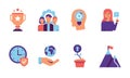 Modern Core values icon set for web Royalty Free Stock Photo