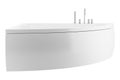 Modern corner bathtub isolated on white
