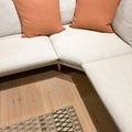 Modern corner sofa with two cushions