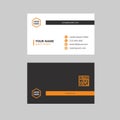 Modern corporate black orange business card template design