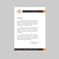 Modern corporate black orange letterhead template design