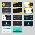 Modern Corporate Business Card Bundle Template Design Royalty Free Stock Photo