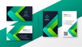 Modern corporate business card template set Royalty Free Stock Photo