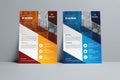 Modern Corporate Business Flyer Design template orange Blue Color Variations