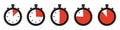 Timers set on white background. Web timer icon. Vector illustration Royalty Free Stock Photo