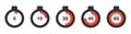 Timers set on white background. Web timer icon. Vector illustration Royalty Free Stock Photo