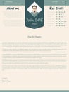 Modern cover letter design with details