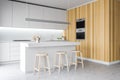 Modern cozy disign kitchen interior with furniture.