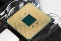 Modern cpu from the conncetor side Royalty Free Stock Photo