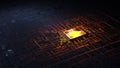 Modern cpu future glow dark background Royalty Free Stock Photo