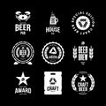 Modern craft beer drink isolated vector logo sign for bar, pub, store, brewhouse or brewery Royalty Free Stock Photo