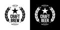 Modern craft beer drink isolated vector logo sign for bar, pub, store, brewhouse or brewery Royalty Free Stock Photo