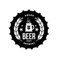 Modern craft beer drink vector logo sign for bar, pub, store, brewhouse or brewery isolated on white background