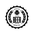 Modern craft beer drink vector logo sign for bar, pub, store, shop, brewhouse, brewery isolated on white background Royalty Free Stock Photo