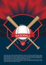 Modern and Creative Baseball design, baseball diamond , stadium, ball and bat, vector illustration Royalty Free Stock Photo