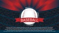 Modern and Creative Baseball design, baseball stadium, vector illustration Royalty Free Stock Photo
