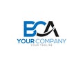 Modern Creative BCA Letter Logo Design Royalty Free Stock Photo