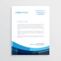 Modern creative blue letterhead template design