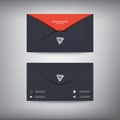 Modern creative business card template in envelope Royalty Free Stock Photo