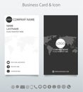 Modern creative business card template and icon background. Royalty Free Stock Photo