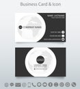 Modern creative business card template and icon background. Royalty Free Stock Photo