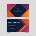 Modern creative business card template. Visiting card set with abstract pattern Royalty Free Stock Photo