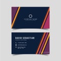 Modern creative business card template. Visiting card set with abstract pattern Royalty Free Stock Photo