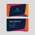 Modern creative business card template. Visiting card set with abstract pattern Royalty Free Stock Photo