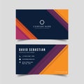 Modern creative business card template. Visiting card set with abstract pattern Royalty Free Stock Photo