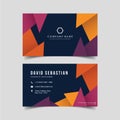 Modern creative business card template. Visiting card set with abstract pattern Royalty Free Stock Photo