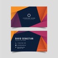 Modern creative business card template. Visiting card set with abstract pattern Royalty Free Stock Photo