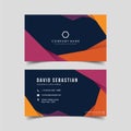 Modern creative business card template. Visiting card set with abstract pattern Royalty Free Stock Photo