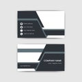 modern creative and clean business card and blackcolor business card template design Royalty Free Stock Photo