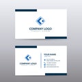 Modern Creative and Clean Business Card Template with blue color . Fully editable Royalty Free Stock Photo