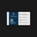 Modern Creative and Clean Business Card Template with blue dark