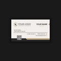 Modern Creative and Clean Business Card Template with gold dark