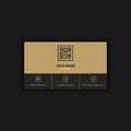 Modern Creative and Clean Business Card Template with gold dark