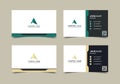 Modern creative and clean business card template. Name card. Two sided cards. Horizontal business card. Royalty Free Stock Photo