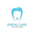 Simple unique modern Creative dental care clean blue teeth logo vector