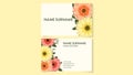 Modern creative Floral Flower business card template Visiting card Royalty Free Stock Photo