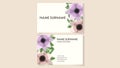 Modern creative Floral Flower business card template Visiting card Royalty Free Stock Photo