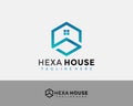 Modern Creative Hexa House Logo Design Vector Illustration template