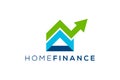 Modern home finance vector logo design