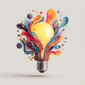 Modern creative light bulb vector icon high resolution Royalty Free Stock Photo