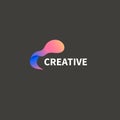 Modern creative logo for advertising studio. Symbol of creative design