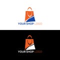 Online Marketing Shopping Vector Logo