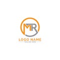 Modern, Creative MR logo monogram LOGO and Creative Alphabet Letters icon Illustration.