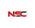 Modern Creative NSC Logo Design Royalty Free Stock Photo